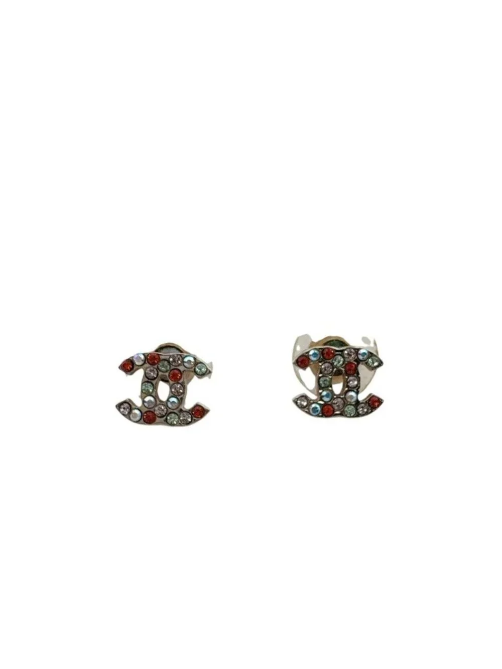 Chanel Metal Earrings Silver